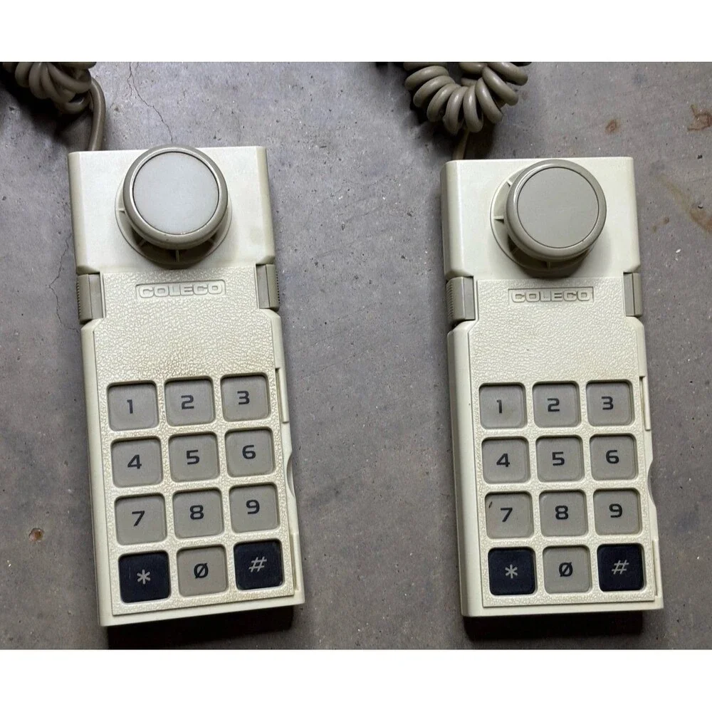 2 ColecoVision and Adam Original Controllers - White